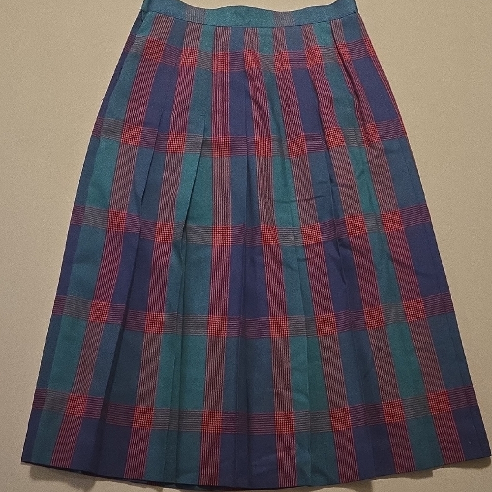 Vintage Plaid A-Line Skirt